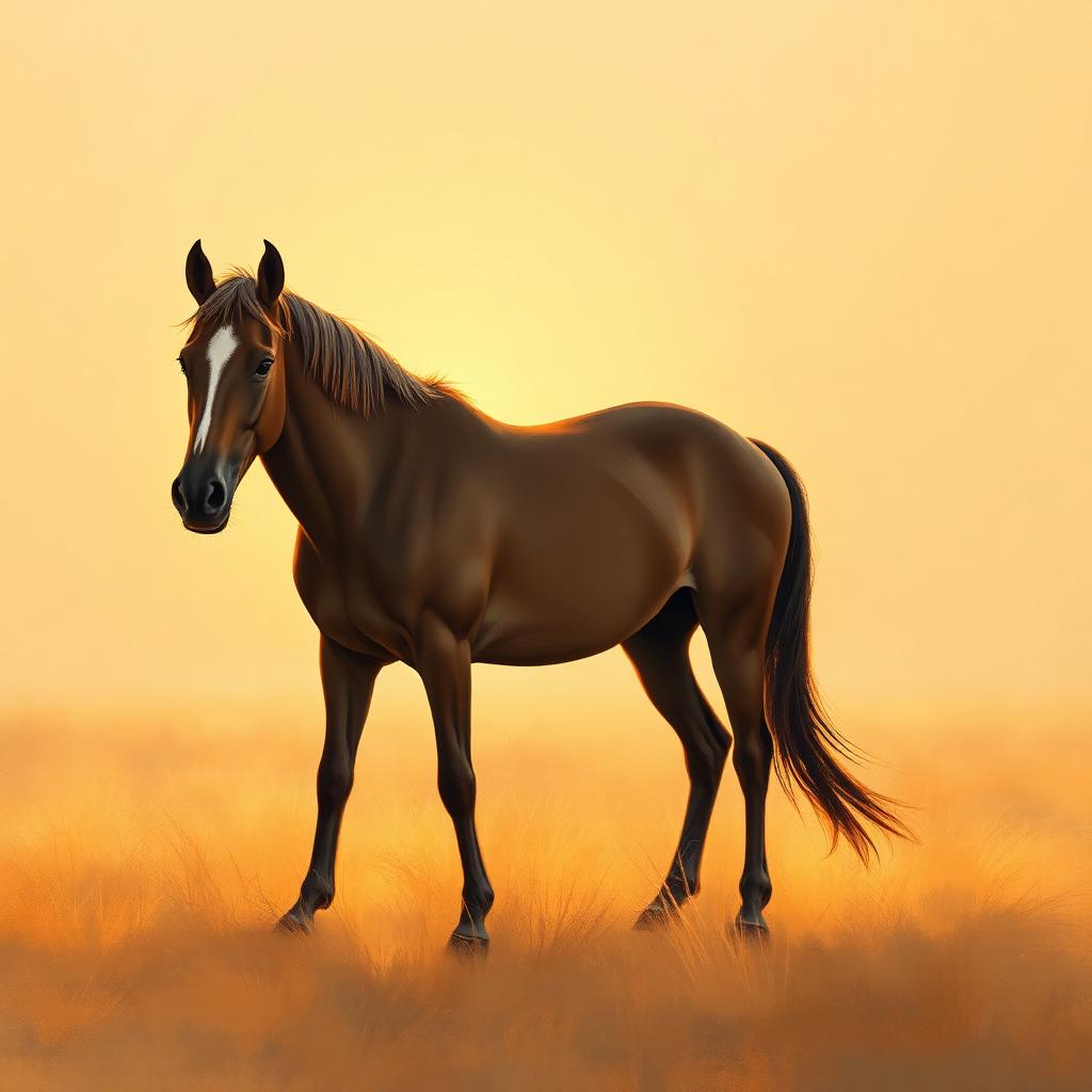 The plateau horse — Somali Arabian, illustrative artwork.