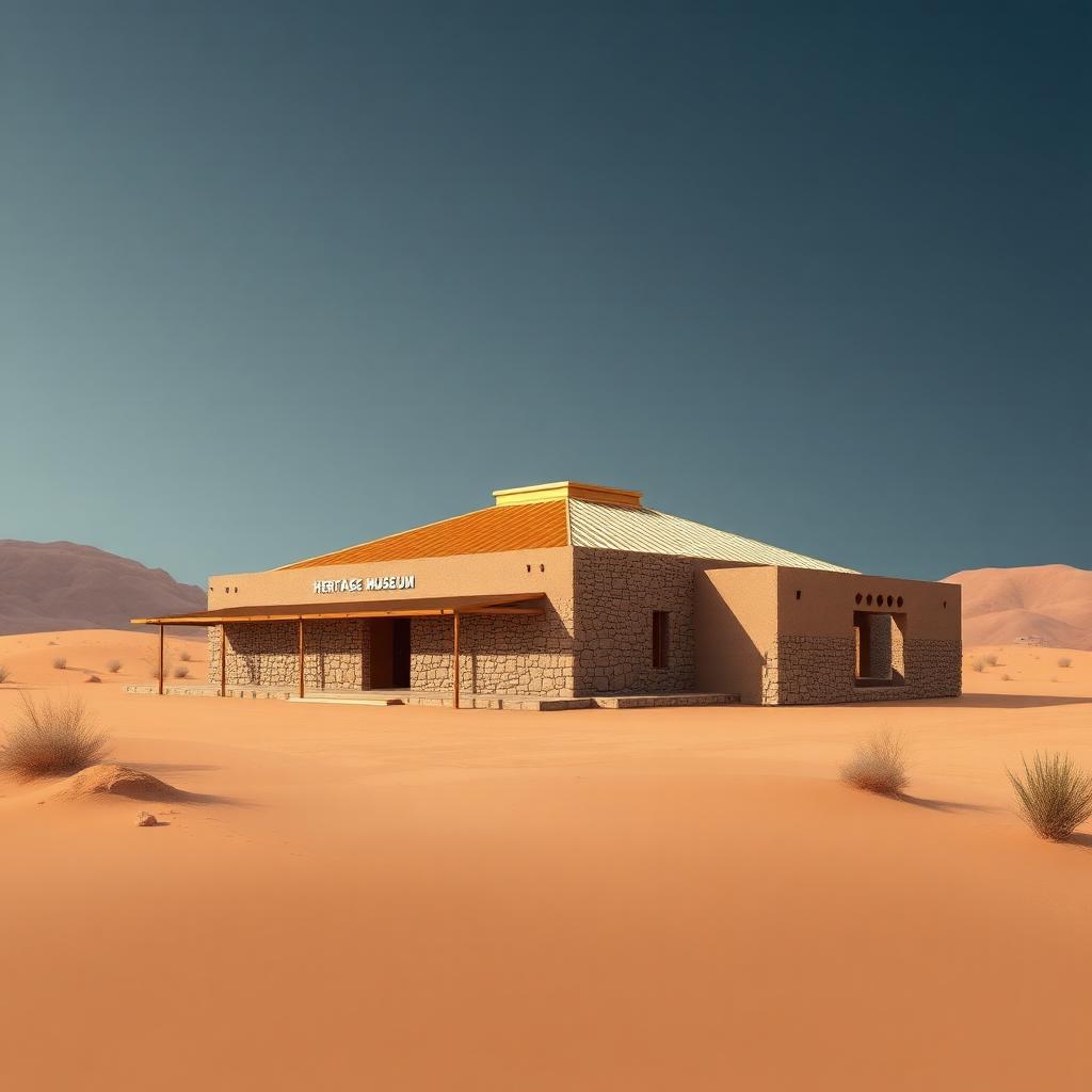 Heritage museum, Hudun — architectural concept render, illustrative.